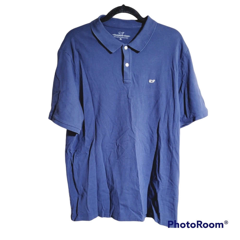 Last chance Vineyard Vines Collared Blue Short Sleeve Polo Shirt Mens XL